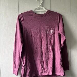 Ivory Ella Purple Long Sleeve Tee Casual Cotton
